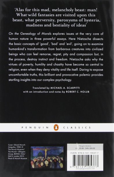On the Genealogy of Morality back cover